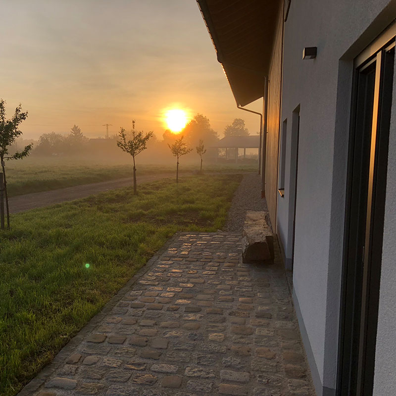 Der neue Reschenhof – Sonnenaufgang